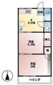 奥田ハイツの間取図
