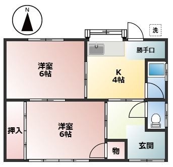 拡大写真：笠縫町貸家 1階中の間取り