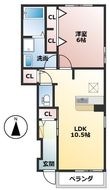 ベル・エポックBの間取図