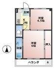 ビレッジハウス新開4号棟の間取図