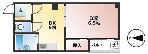 拡大写真：マウンティンやかたⅡ 2階203の間取り