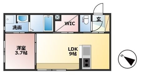 拡大写真:KOS noginomori 1階103の間取り