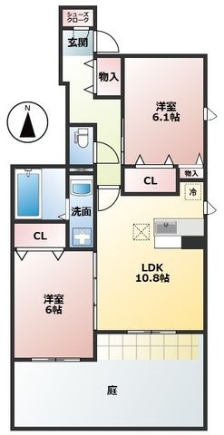 拡大写真:アリエット 1階101の間取り