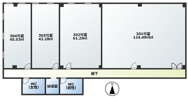 拡大写真:大垣東京海上日動ビルディング 3階304の間取り