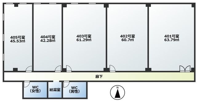 拡大写真:大垣東京海上日動ビルディング 4階401の間取り