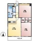 リバーズマンション築捨Ⅱの間取図