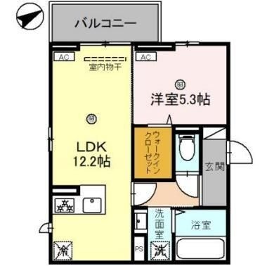 拡大写真:La・Felice 2階203の間取り