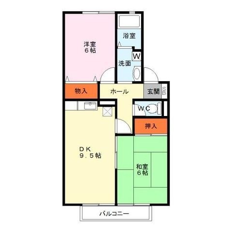 拡大写真:ピアーチェイマイ 2階205の間取り