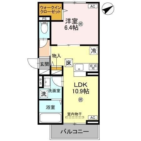 拡大写真:アルタ若竹ビュー 1階103の間取り