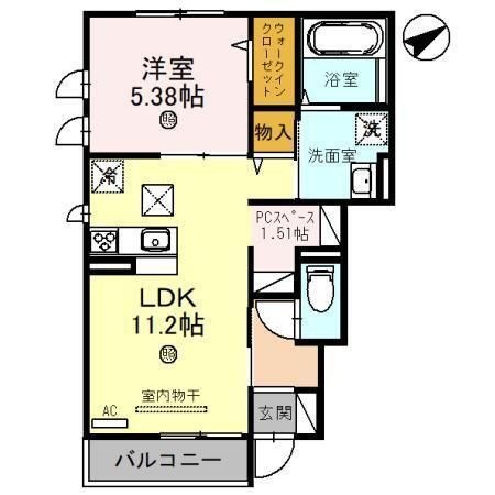 拡大写真:グレイスコーポ5 1階101の間取り