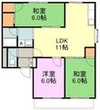 セジュールタヌマAの間取図