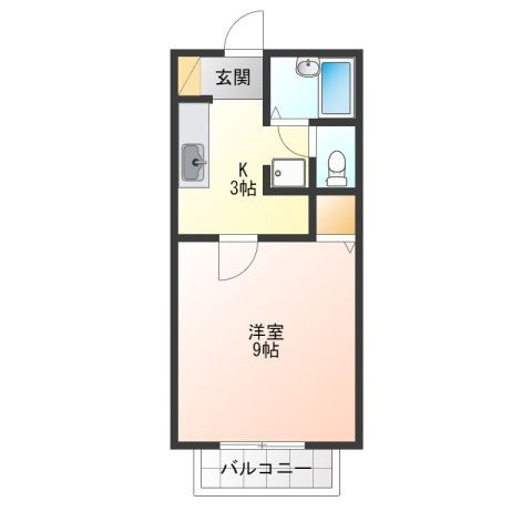 拡大写真:藤枝市時ケ谷 1階109の間取り