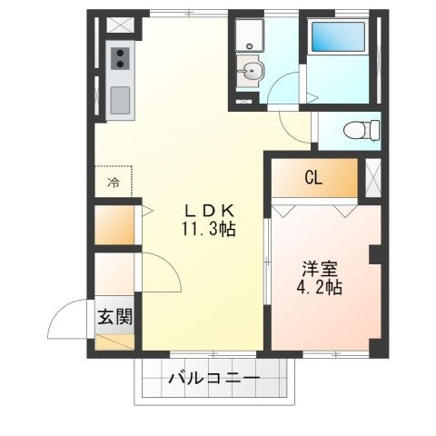 拡大写真:藤枝市瀬戸新屋 2階201の間取り