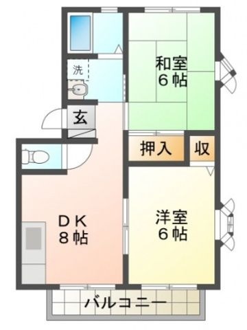 拡大写真:藤枝市時ケ谷 1階106の間取り