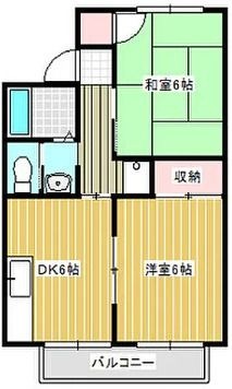 拡大写真:藤枝市小石川町4丁目 2階201の間取り