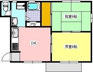 拡大写真:藤枝市田沼4丁目 1階202の間取り