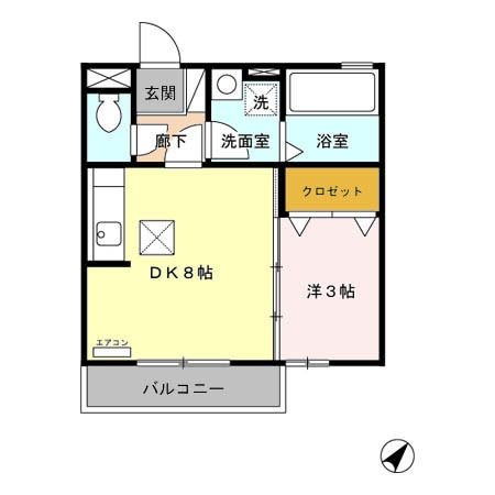 拡大写真:藤枝市小石川町4丁目 1階102の間取り