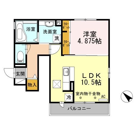 拡大写真:藤枝市南駿河台6丁目 1階101の間取り