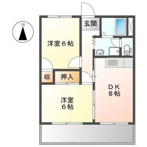 拡大写真：藤枝市兵太夫 2階0202の間取り