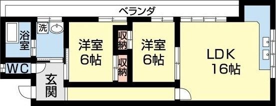 拡大写真:牧之原市細江 2階201の間取り