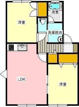 拡大写真:焼津市南小川1丁目 2階202の間取り