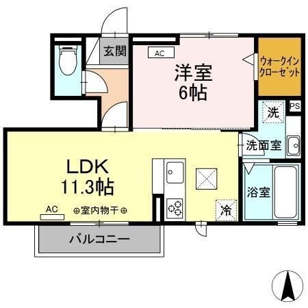 拡大写真:焼津市三ケ名 1階103の間取り