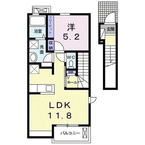拡大写真:焼津市焼津2丁目 2階201の間取り
