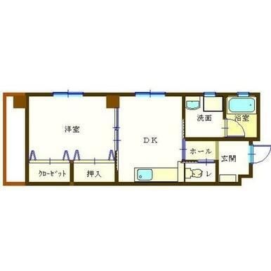 拡大写真:Habitare更紗 2階205の間取り