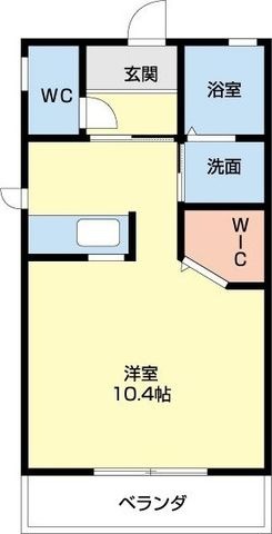 拡大写真:焼津市中根 2階201の間取り