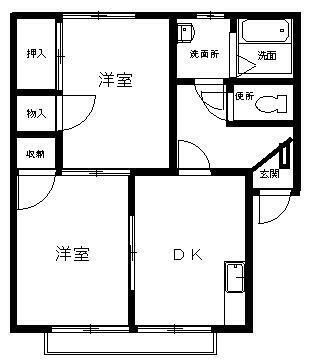 拡大写真:焼津市八楠1丁目 2階202の間取り