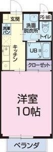 拡大写真：牧之原市東萩間 2階206の間取り