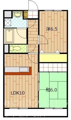 拡大写真:袋井市浅羽 4階405の間取り