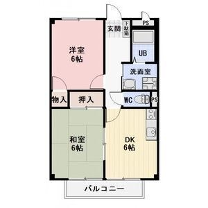 拡大写真:掛川市富部 1階106の間取り