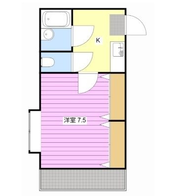拡大写真:掛川市富部 2階206の間取り