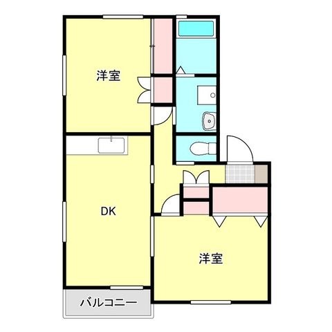 拡大写真:袋井市愛野東1丁目 2階202の間取り