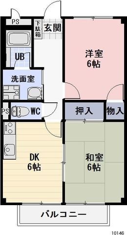 拡大写真:掛川市富部 1階102の間取り