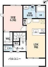 拡大写真:掛川市杉谷南1丁目 2階205の間取り