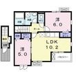 磐田市千手堂の間取図