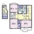 袋井市湊の間取図