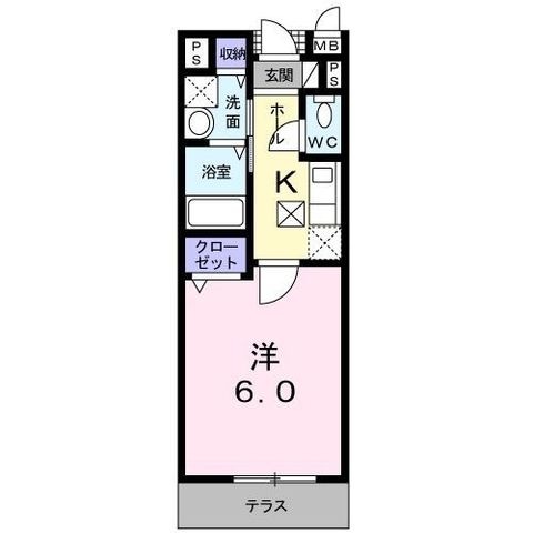 拡大写真:袋井市高尾 1階102の間取り