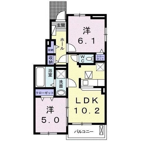 拡大写真：磐田市大原 1階101の間取り