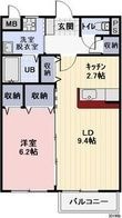 袋井市鷲巣の間取図