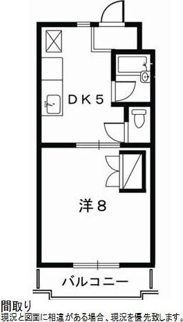 拡大写真:掛川市富部 3階302の間取り