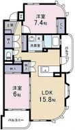 磐田市千手堂の間取図