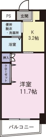 拡大写真:磐田市中泉 2階202の間取り