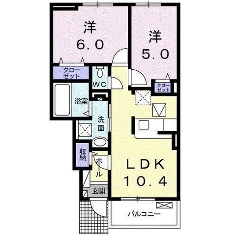 拡大写真:袋井市愛野南1丁目 1階102の間取り