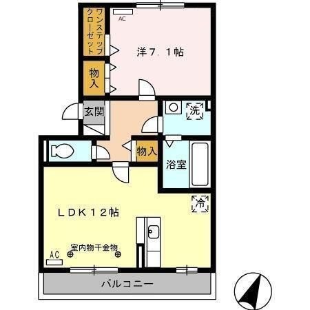 拡大写真:袋井市堀越3丁目 3階302の間取り