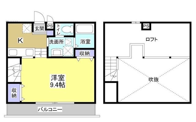 拡大写真:磐田市新貝 1階Bの間取り