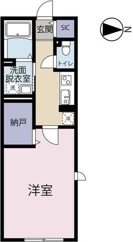 拡大写真：磐田市向笠西 1階101の間取り