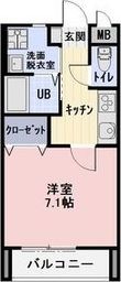 写真:エスポワールAY 2階203の間取図